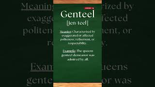 Pronounce GENTEEL the right way #shorts #shortsvideo #pronunciation #english #Genteel #viral