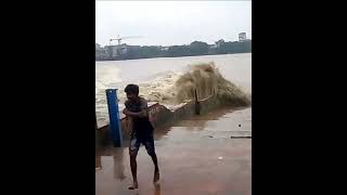 Nimtala Ghat Ke Ganga Nadi Me Aaya Ban ( Hooghly Nadi )