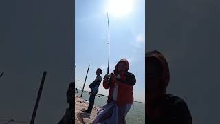 Detik-detik pemancing teriak bahagia