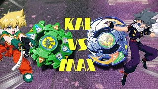 Max (Draciel  Gravity)  Vs Kai (Dranzer Gigs) - Beyblade G Revolution Engine gear battle