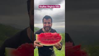 Eating watermelon in skyline Virginia USA by #lala_zarif_ahmad #virginia #usa #لالا_ظریف_احمد