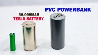 Build A Powerbank using Tesla 4680 46950 30000mAh battery and PVC pipe