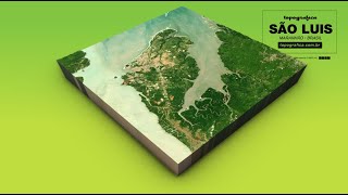 SÃO LUIS TOPOGRAFICA 3D MAP - MA - BR