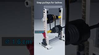 Step pulleys for lathes