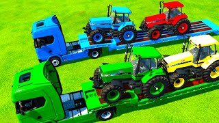 TRANSPORTING FORD SUPER CAB AND HARVESTING SUNFLOWER SEEDS - Farming Simulator 22