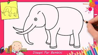 Come disegnare un elefante FACILE passo per passo per bambini 4