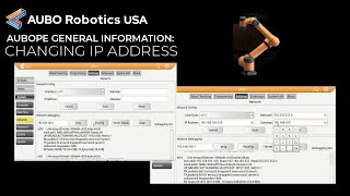 AUBOPE Tutorial- General Information: Changing IP Address