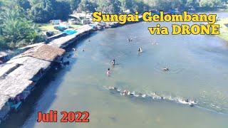 Drone View Sungai Gelombang, Bangkinang Seberang