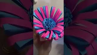 Pink & blue paper flower #craft #ahorts