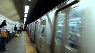 R160 Q train entering Canal Street