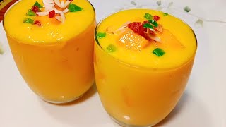 खाकर पियो या पीकर खाओ गारंटी मज़ा आजाएगा 😋 ll Healthy & Tasty Only 2 Minutes Mango Juice #shorts