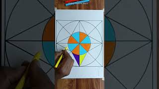 Geometric Design in square drawing @VipulSwamiArts #youtubeshorts