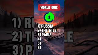 World Quiz 🌍 Can You Answer These Six 6️⃣ Questions 🤷‍♂️