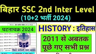 BSSC INTER LEVEL Modern history : इतिहास | bssc inter level previous year question paper