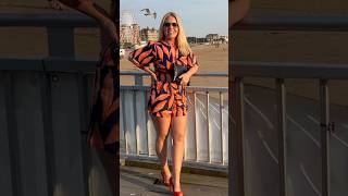 A beautiful sunny evening in Weston Super Mare #tights #blonde #sunglasses #legs #legsday #sea