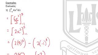 LHS Higher Mathematics - Integration 4 - Definite Integrals