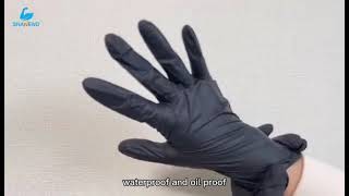 Black nitrile gloves available S,M,L,XL