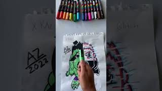 Drawing Hulk in 4 different parts (Final Part) #hulk #subscribe #posca