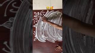 Easy freehand rangoli design | Fridy muggu | Sravanamasam muggu | pooja Kollam #Shorts 🥰🤩