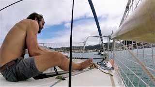 Anchor single handed and without engine - Part II -- Ep71 - The Sailing Frenchman