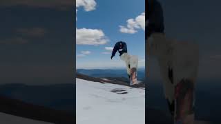 Summer snowboarding 🏝️ #snowboarding #shortsfeed