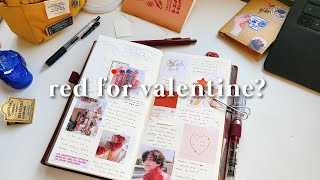 + who needs a valentine when you have fictional characters | traveler's notebook journal with me #86