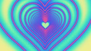 Neon Lights Love Heart Tunnel and Romantic Abstract Glow Particles  Moving Wallpaper Background