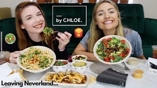 BY CHLOE MUKBANG! fries, mac n cheese, artichoke dip & salads!