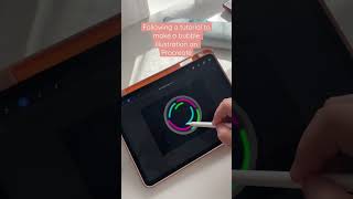 Following a step-by-step tutorial to create a bubble illustration on Procreate #procreateforbeginner