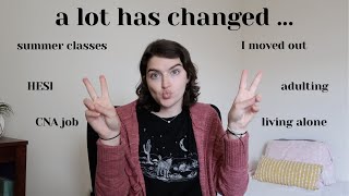 A LOT HAS HAPPENED! | living alone, CNA job, nursing school, etc..