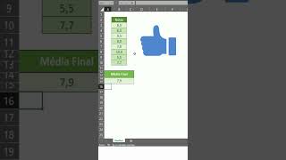 Como usar a Função MÉDIA #excel #exceltips #planilhas #excelavançado #dicasexcel #shorts
