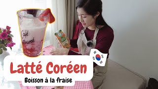 Recette du latté à la fraise coréen 🇰🇷