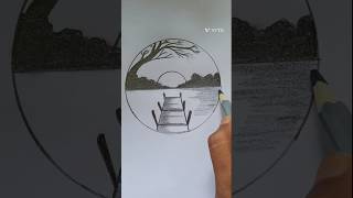 Village nature @LIFE . DRAWING 2.0#SHORTS # beautiful art #viral