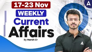 17 To 23 November Current Affairs Live | All Defence Exam Current Affairs By Harsh Sir