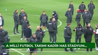 A Milli Futbol Takımı, Kadir Has Stadyumu’nda yürüyüş yaptı