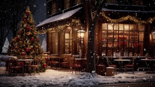 Jazz Relaxing Music to Work, Unwind | Smooth Jazz Instrumental Music at Snowy Coffee Shop Ambience