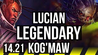 LUCIAN & Lulu vs KOG'MAW & Lux (ADC) | 9/1/2, 900+ games, Legendary | KR Master | 14.21