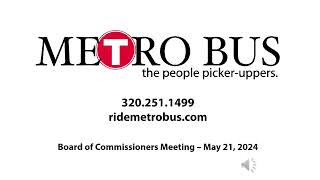 St Cloud Metropolitan Transit Commission Board of Commissioners Meeting  05.21.2024