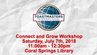 Connect and Grow Workshop by Club Awesome Toastmasters