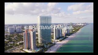 Armani Casa Sunny Isles Beach Afternoon   November 2021 Aerial Stock Footage