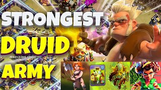 UNSTOPPABLE ROOT RIDER SPAM with DRUID & VALK+OVERGROWTH SPELL| TH16 Attack Strategy Clash of Clans