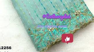 Jute organza sarees / Organza sarees