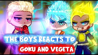 THE BOYS reacts to Goku and Vegeta || Gacha Club ||