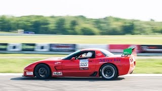 Corvette Z06 ripping through traffic.