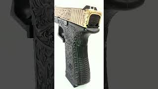 Engraved GLOCK G19 Bronze Slide with Floral Polymar Frame - 6mm Airsoft