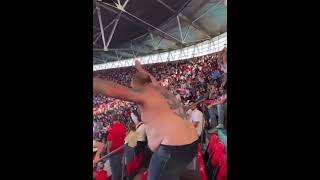 England fan falls over chairs after one too many beers