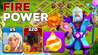 Hits Hard! TH16 Warden Fireball & Rocket Balloon Unstoppable in Legend League!