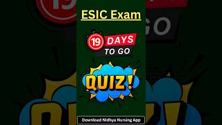 ESIC and RRB Exam special MCQ's || 19 days to go #esicstaffnurse