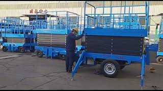 24 sets of 11 meter mobile scissor lift table shipped