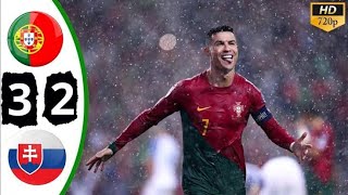 Ronaldo 2 🔥 goals Portugal vs Slovakia 3-2 Highlights | Euro 2024 Qualification